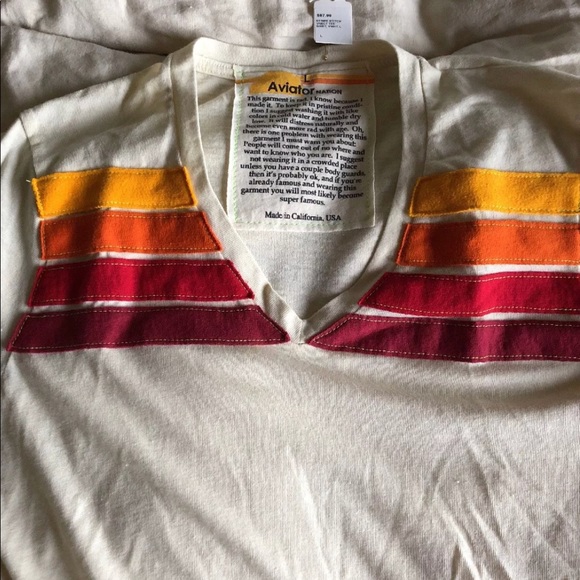 Aviator Nation stripe V-Neck T-shirt! - Picture 3 of 5